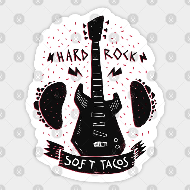 Hard Rock Music Tacos Sticker by nmcreations